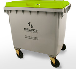 dry mixed recycling 1100 litre container