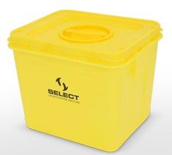 Yellow clinical waste container