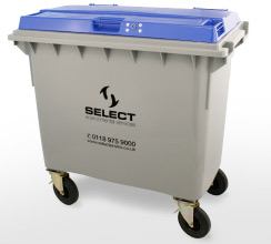 paper & cardboard recycling 660 litre container
