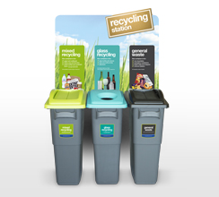 dry mixed recycling 360 litre container