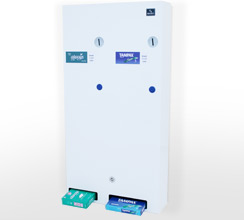 Sanitary product dual vending units